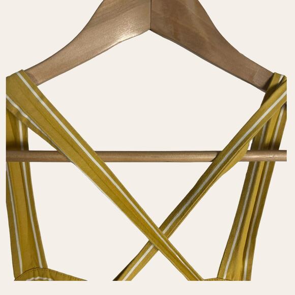 The Great Laurel Yellow Striped Sweetheart Sleeveless Midi Dress Size XS - Picture 10 of 16